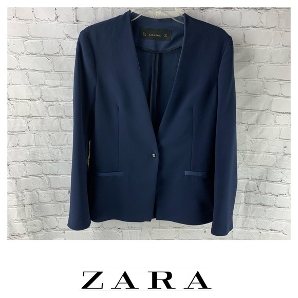 Zara Jackets & Blazers - Zara Basic  Navy Blazer